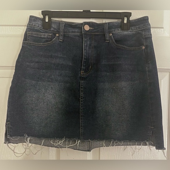 Dream Denim Dresses & Skirts - Denim Frayed Hem Skirt